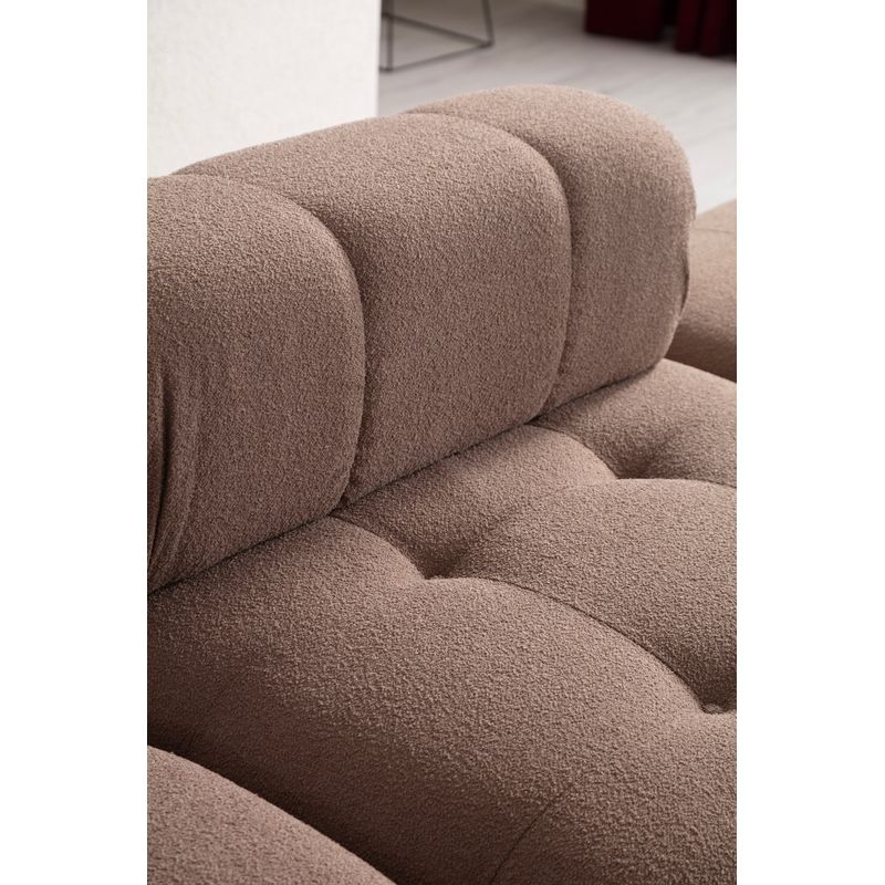 Casa si Gradina - Mobilier - Canapele si coltare - Canapele - Canapea 3 locuri, Hanah Home, lemn fag, cappuccino, 300x100x80 cm - Infinity.ro