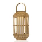 Casa si Gradina - Corpuri si surse de iluminat - Veioze si lampi - Lampadare - Lampadar, Opviq, ratan, stejar, 25x44 cm, led, panou solar - Infinity.ro