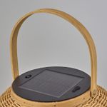 Casa si Gradina - Corpuri si surse de iluminat - Veioze si lampi - Lampadare - Lampadar, Opviq, ratan, stejar, 25x44 cm, led, panou solar - Infinity.ro