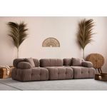 Casa si Gradina - Mobilier - Canapele si coltare - Canapele - Canapea 3 locuri, Hanah Home, lemn fag, cappuccino, 300x100x80 cm - Infinity.ro
