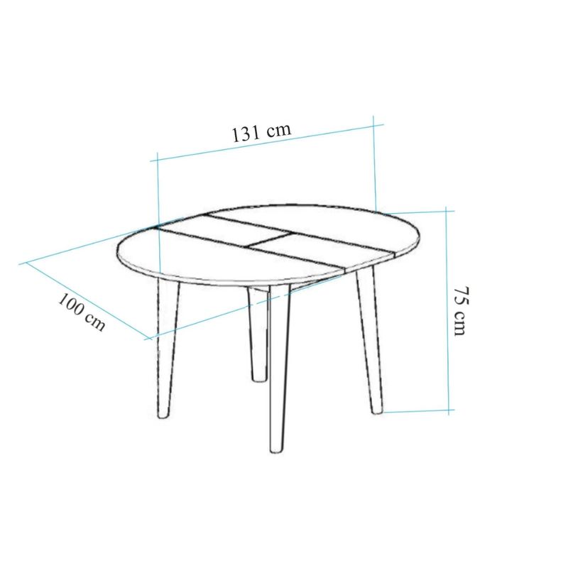 Casa si Gradina - Mobilier - Mese si birouri - Mese bucatarie si dining - Masa extensibila, Hanah Home, pal melaminat, nuc si negru, 100x75x100 cm - Infinity.ro