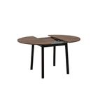 Casa si Gradina - Mobilier - Mese si birouri - Mese bucatarie si dining - Masa extensibila, Hanah Home, pal melaminat, nuc si negru, 100x75x100 cm - Infinity.ro