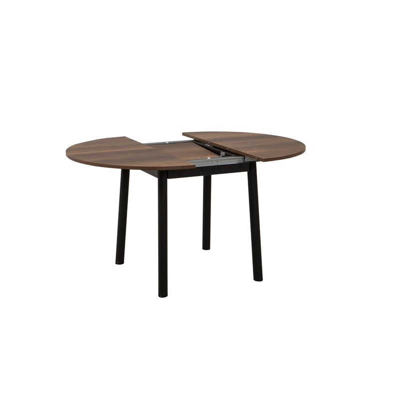 Casa si Gradina - Mobilier - Mese si birouri - Mese bucatarie si dining - Masa extensibila, Hanah Home, pal melaminat, nuc si negru, 100x75x100 cm - Infinity.ro