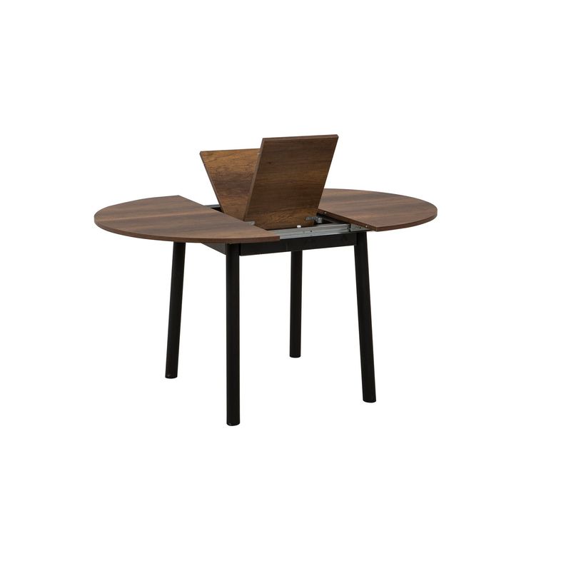 Casa si Gradina - Mobilier - Mese si birouri - Mese bucatarie si dining - Masa extensibila, Hanah Home, pal melaminat, nuc si negru, 100x75x100 cm - Infinity.ro