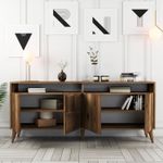 Casa si Gradina - Mobilier - Comode si corpuri - Console - Consola, Hanah Home, pal melaminat, nuc, 180x78x35 cm - Infinity.ro