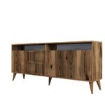 Casa si Gradina - Mobilier - Comode si corpuri - Console - Consola, Hanah Home, pal melaminat, nuc, 180x78x35 cm - Infinity.ro