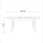 Casa si Gradina - Mobilier - Seturi de mobilier - Seturi mese si scaune - Set masa extensibila si scaune, Hanah Home, panou aglomerat melaminat, pin atlantic, soho, 130-165x80x77 cm - Infinity.ro