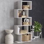 Casa si Gradina - Mobilier - Biblioteci si rafturi - Biblioteci - Biblioteca, Hanah Home, pal melaminat, alb, 60x30x150 cm - Infinity.ro