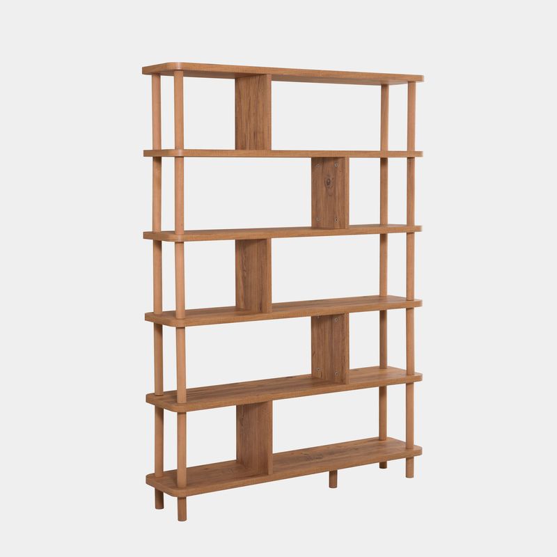 Casa si Gradina - Mobilier - Biblioteci si rafturi - Biblioteci - Biblioteca, Hanah Home, pal melaminat, pin atlantic, 120x28x168.5 cm - Infinity.ro