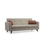 Casa si Gradina - Mobilier - Canapele si coltare - Canapele - Canapea extensibila 3 locuri, Atelier Del Sofa, cadru metal si lemn, bej, 205x86x75 cm - Infinity.ro