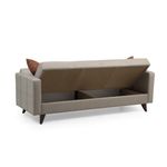 Casa si Gradina - Mobilier - Canapele si coltare - Canapele - Canapea extensibila 3 locuri, Atelier Del Sofa, cadru metal si lemn, bej, 205x86x75 cm - Infinity.ro