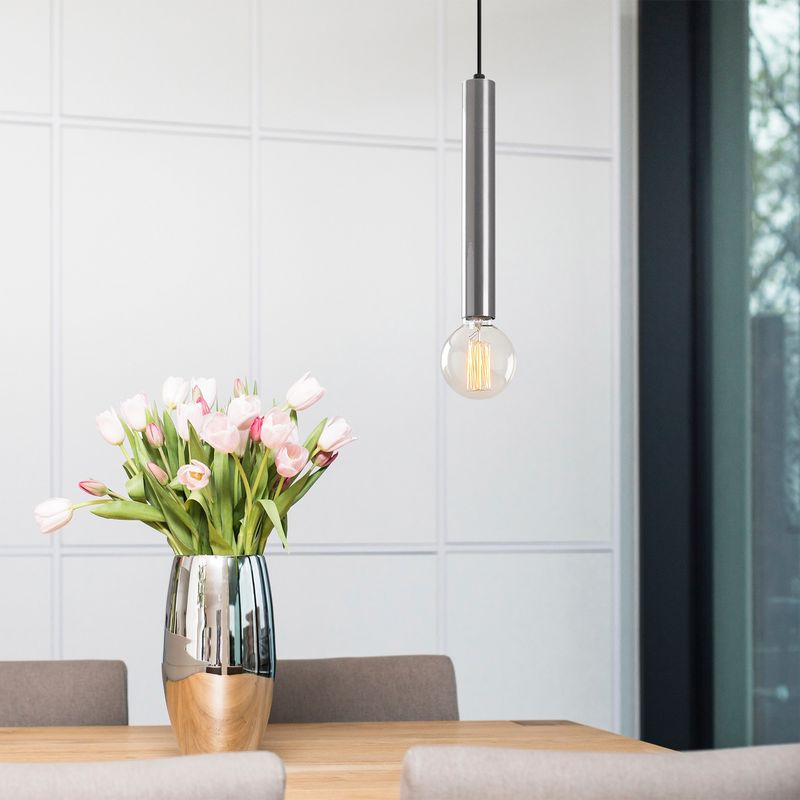 Casa si Gradina - Corpuri si surse de iluminat - Lustre si pendule - Lustra, Opviq, metal, argintiu, 4x4x126 cm, inaltime reglabila - Infinity.ro