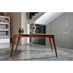 Casa si Gradina - Mobilier - Mese si birouri - Mese bucatarie si dining - Masa dining, Hanah Home, lemn carpen si mdf, nuc, 160x80x75 cm - Infinity.ro