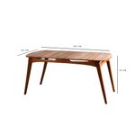 Casa si Gradina - Mobilier - Mese si birouri - Mese bucatarie si dining - Masa dining, Hanah Home, lemn carpen si mdf, nuc, 160x80x75 cm - Infinity.ro
