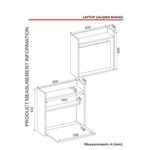 Casa si Gradina - Mobilier - Mese si birouri - Birouri - Birou de studiu, Hanah Home, pal melaminat, alb si nuc, 60x60x19.6 cm - Infinity.ro