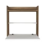 Casa si Gradina - Mobilier - Mese si birouri - Birouri - Birou de studiu, Hanah Home, pal melaminat, alb si nuc, 60x60x19.6 cm - Infinity.ro