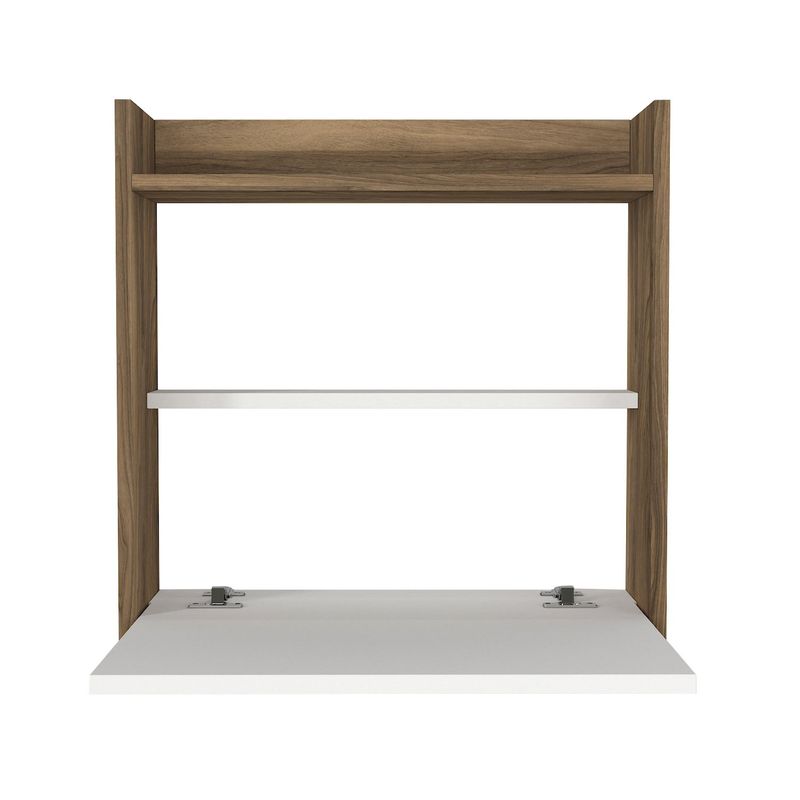 Casa si Gradina - Mobilier - Mese si birouri - Birouri - Birou de studiu, Hanah Home, pal melaminat, alb si nuc, 60x60x19.6 cm - Infinity.ro