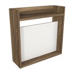Casa si Gradina - Mobilier - Mese si birouri - Birouri - Birou de studiu, Hanah Home, pal melaminat, alb si nuc, 60x60x19.6 cm - Infinity.ro