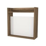 Casa si Gradina - Mobilier - Mese si birouri - Birouri - Birou de studiu, Hanah Home, pal melaminat, alb si nuc, 60x60x19.6 cm - Infinity.ro