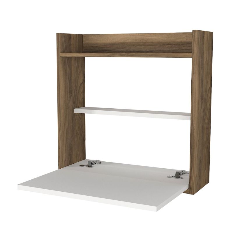 Casa si Gradina - Mobilier - Mese si birouri - Birouri - Birou de studiu, Hanah Home, pal melaminat, alb si nuc, 60x60x19.6 cm - Infinity.ro