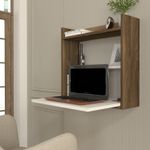 Casa si Gradina - Mobilier - Mese si birouri - Birouri - Birou de studiu, Hanah Home, pal melaminat, alb si nuc, 60x60x19.6 cm - Infinity.ro