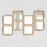 Casa si Gradina - Decoratiuni - Oglinzi - Set oglinzi, Wallxpert, sticla, auriu şi argintiu, 24x24 cm, 8 piese - Infinity.ro
