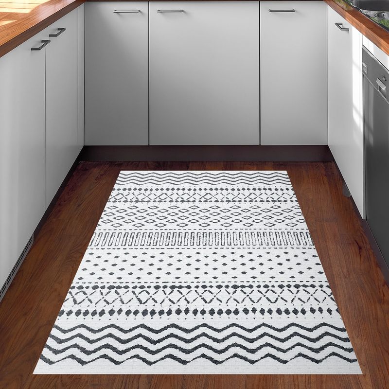 Casa si Gradina - Textile si covoare - Covoare - Covoare casa - Covor, Conceptum Hypnose, albastru inchis, 100x200 cm, 100% poliester, antiderapant, 955ANR3965 - Infinity.ro