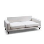 Casa si Gradina - Mobilier - Canapele si coltare - Canapele - Canapea extensibila 3 locuri, Hanah Home, structura lemn fag, stofa poliester, bej, 210x90x85 cm - Infinity.ro