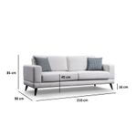 Casa si Gradina - Mobilier - Canapele si coltare - Canapele - Canapea extensibila 3 locuri, Hanah Home, structura lemn fag, stofa poliester, bej, 210x90x85 cm - Infinity.ro