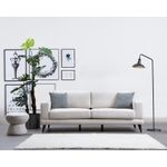 Casa si Gradina - Mobilier - Canapele si coltare - Canapele - Canapea extensibila 3 locuri, Hanah Home, structura lemn fag, stofa poliester, bej, 210x90x85 cm - Infinity.ro