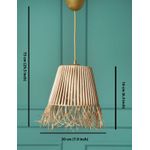 Casa si Gradina - Corpuri si surse de iluminat - Lustre si pendule - Lustra, Opviq, metal, capac bambus, natural, 20x20x75 cm - Infinity.ro
