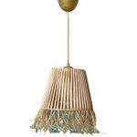 Casa si Gradina - Corpuri si surse de iluminat - Lustre si pendule - Lustra, Opviq, metal, capac bambus, natural, 20x20x75 cm - Infinity.ro
