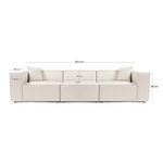 Casa si Gradina - Mobilier - Canapele si coltare - Canapele - Canapea 3 locuri, Hanah Home, in, maro deschis, 303x108x65 cm - Infinity.ro