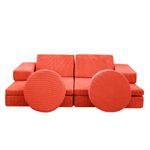 Casa si Gradina - Mobilier - Canapele si coltare - Canapele - Canapea extensibila 2 locuri, Atelier Del Sofa, 100% poliester, portocaliu, 140x70x46 cm - Infinity.ro