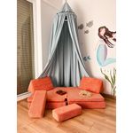 Casa si Gradina - Mobilier - Canapele si coltare - Canapele - Canapea extensibila 2 locuri, Atelier Del Sofa, 100% poliester, portocaliu, 140x70x46 cm - Infinity.ro