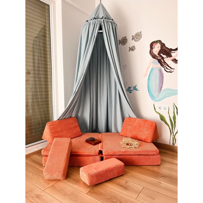 Casa si Gradina - Mobilier - Canapele si coltare - Canapele - Canapea extensibila 2 locuri, Atelier Del Sofa, 100% poliester, portocaliu, 140x70x46 cm - Infinity.ro