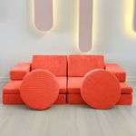 Casa si Gradina - Mobilier - Canapele si coltare - Canapele - Canapea extensibila 2 locuri, Atelier Del Sofa, 100% poliester, portocaliu, 140x70x46 cm - Infinity.ro