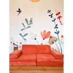 Casa si Gradina - Mobilier - Canapele si coltare - Canapele - Canapea extensibila 2 locuri, Atelier Del Sofa, 100% poliester, portocaliu, 140x70x46 cm - Infinity.ro