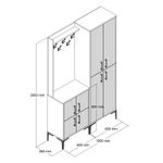 Casa si Gradina - Mobilier - Organizare si depozitare - Cuiere - Cuier hol, Hanah Home, pal melaminat, nuc, antracit, 120x35x200 cm - Infinity.ro