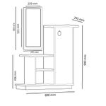 Casa si Gradina - Mobilier - Organizare si depozitare - Cuiere - Cuier, Hanah Home, pal melaminat, stejar si antracit, 80x29.5x90 cm - Infinity.ro