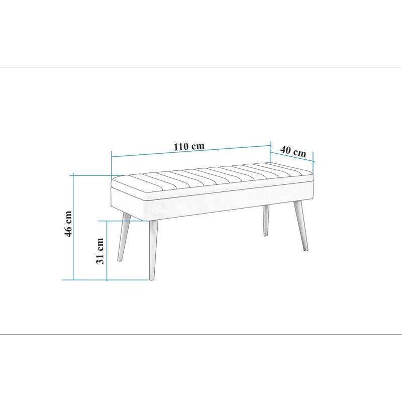 Casa si Gradina - Mobilier - Canapele si coltare - Banchete - Banca, Hanah Home, panou aglomerat melaminat, pin atlantic si verde, 110x50x40 cm - Infinity.ro