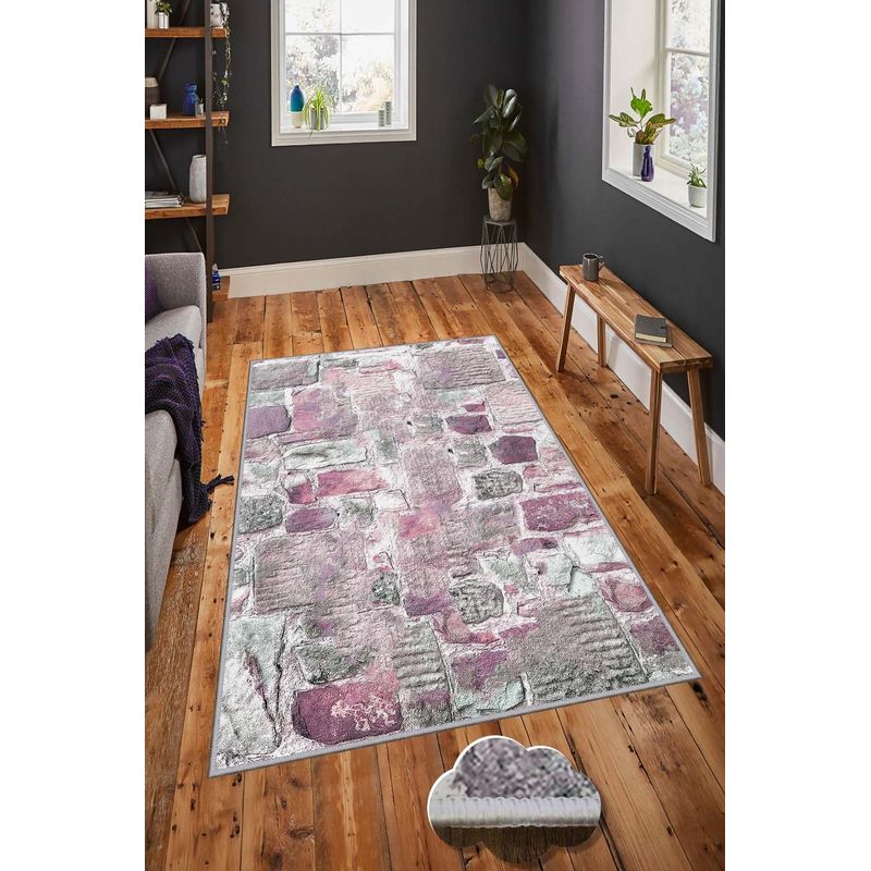 Casa si Gradina - Textile si covoare - Covoare - Covorase intrare - Covoras de hol, Conceptum Hypnose, multicolor, 80x200 cm, 100% poliester, antiderapant, 474HFT2155 - Infinity.ro