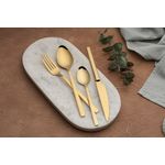 Casa si Gradina - Bucatarie si vesela - Vesela si tacamuri - Tacamuri si seturi - Set tacamuri 24 piese, Hermia, inox, auriu - Infinity.ro