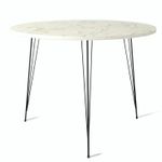 Casa si Gradina - Mobilier - Mese si birouri - Mese bucatarie si dining - Masa dining, Hanah Home, pal melaminat, negru alb, 90x90x75 cm - Infinity.ro