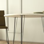 Casa si Gradina - Mobilier - Mese si birouri - Mese bucatarie si dining - Masa dining, Hanah Home, pal melaminat, negru alb, 90x90x75 cm - Infinity.ro