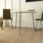 Casa si Gradina - Mobilier - Mese si birouri - Mese bucatarie si dining - Masa dining, Hanah Home, pal melaminat, negru alb, 90x90x75 cm - Infinity.ro