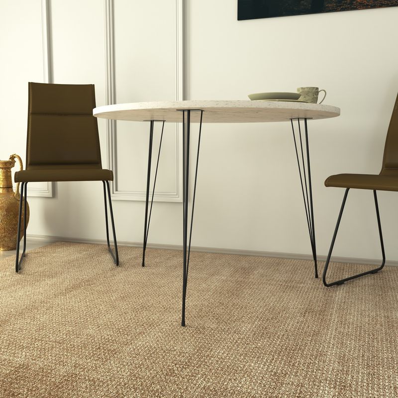 Casa si Gradina - Mobilier - Mese si birouri - Mese bucatarie si dining - Masa dining, Hanah Home, pal melaminat, negru alb, 90x90x75 cm - Infinity.ro