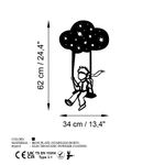 Casa si Gradina - Decoratiuni - Decoratiuni perete - Accesoriu decorativ de perete, Wallxpert, metal, negru, 34x62 cm, 891TNL3329 - Infinity.ro