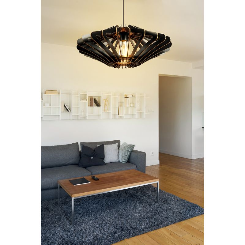 Casa si Gradina - Corpuri si surse de iluminat - Lustre si pendule - Candelabru, Opviq, mdf, negru, 47x19x55 cm - Infinity.ro