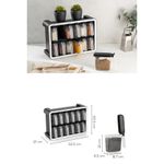 Casa si Gradina - Bucatarie si vesela - Organizare si depozitare bucatarie - Borcane si capace - Set borcane pentru condimente, Hermia, plastic, antracit, 13 piese - Infinity.ro